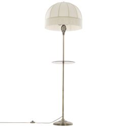 Citilux Базель CL407931T Торшер бронза со столиком и бежевым абажуром