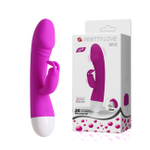 Вибратор с клиторальным стимулятором Will (30 режимов) (Цвет: фуксия с белым)