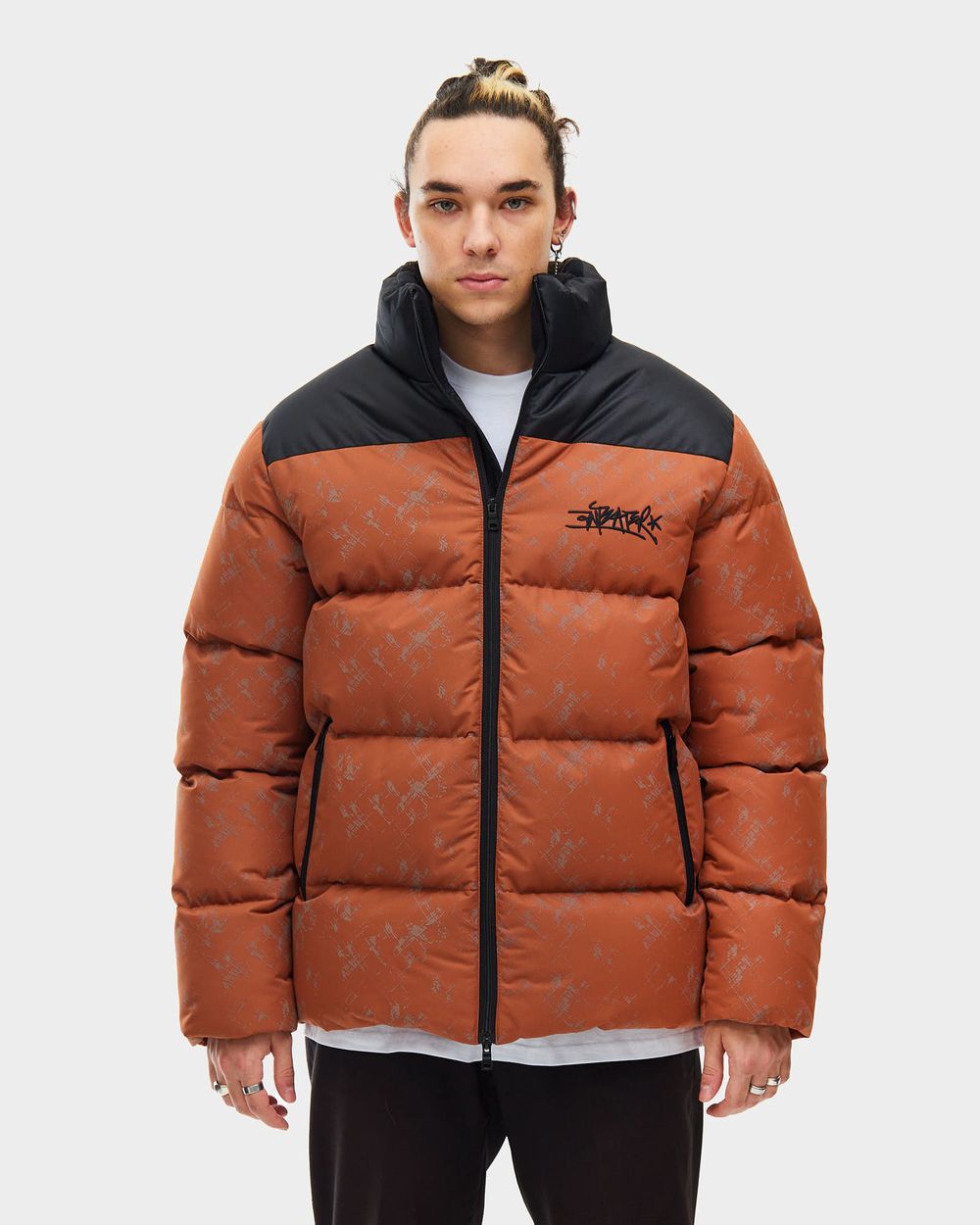 Пуховик Anteater Downjacket RF Print терракотовый