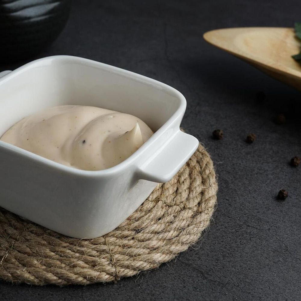 Соусник 60 мл 7*7 см h3,3 см Mini Mix с ручками белый фарфор P.L. Proff Cuisine [6]