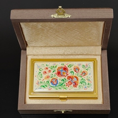 Визитница "Русские узоры" №2 (роспись Палех)