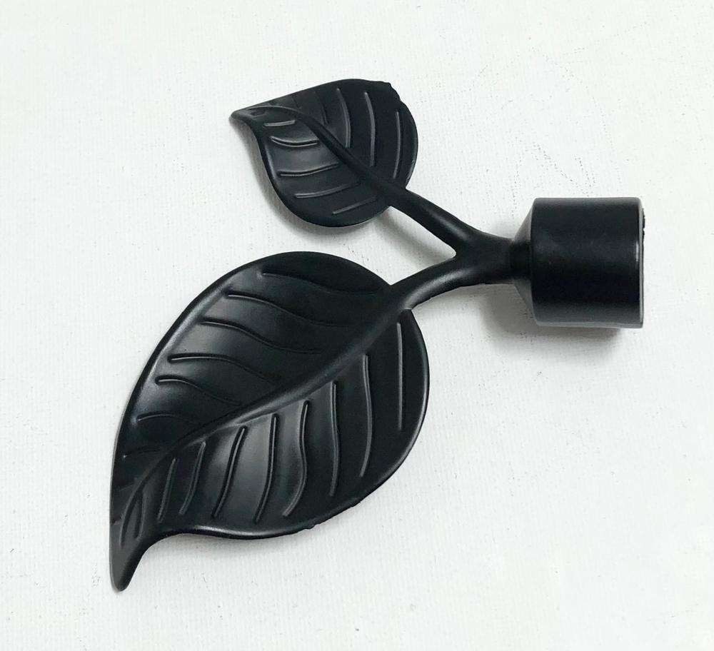 Наконечники "Готика Вяз левый и правый" d20 мм, цвет черный