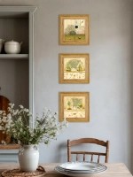 Картина настенная интерьерная в раме "под дерево" 26*26 см