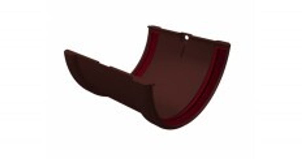 Соединитель желобов ПВХ Grand Line Стандарт, коричневый