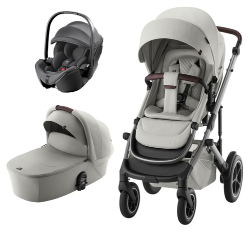 Коляска 3 в 1 Britax Roemer Smile 5Z LUX и автокресло Baby-Safe PRO Classic Deep Grey Linen Grey
