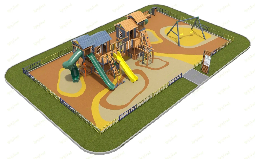 Детская площадка IgraGrad Домик 7 (мод.2) для общественных мест. ЦЕНА ПО ЗАПРОСУ.