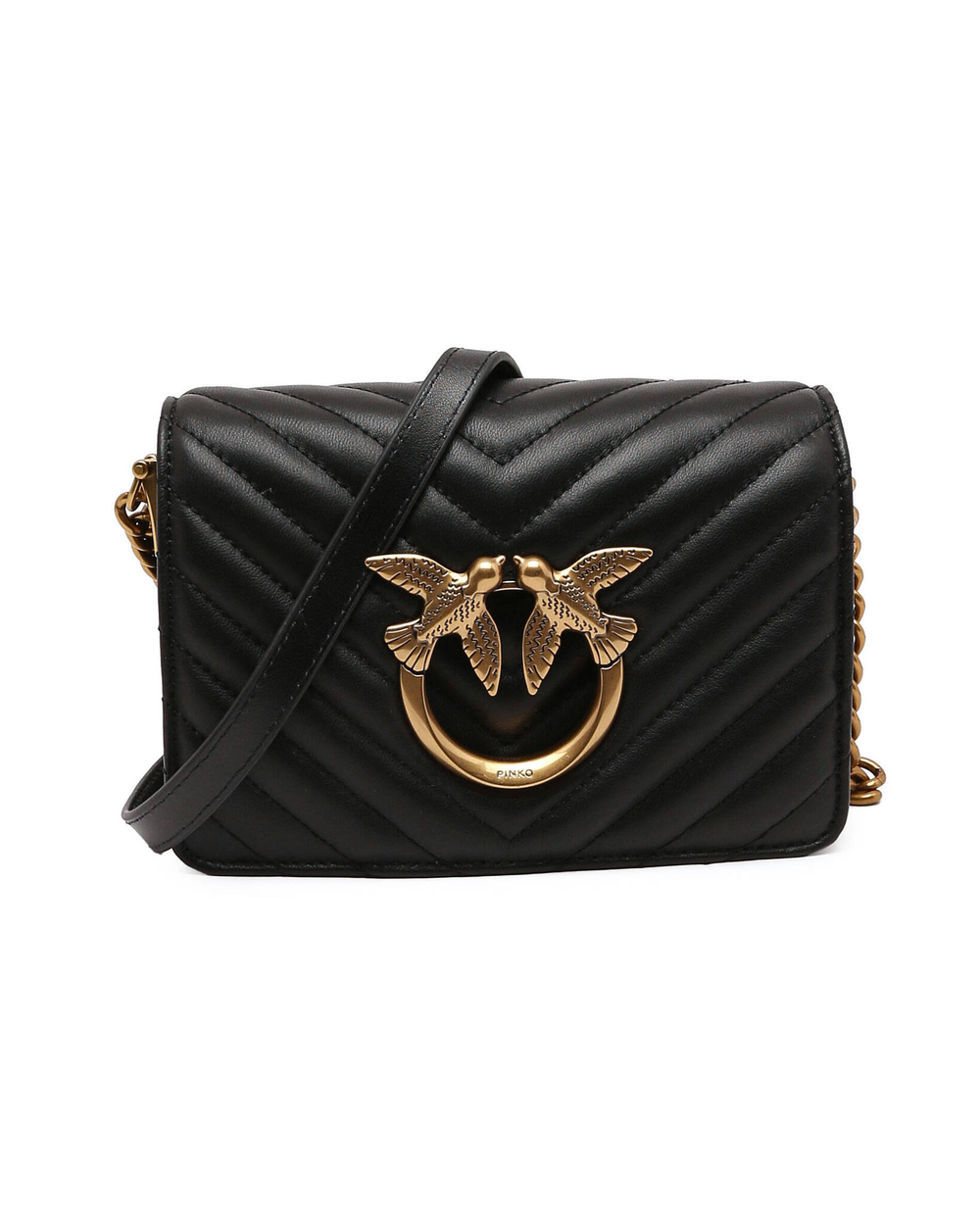 Skórzana наплечная сумка LOVE CLICK MINI SHEEP NAPPA CH Pinko - черный(100067 A0GK)