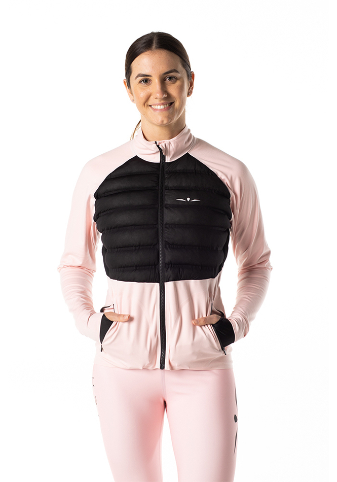ЛОНГСЛИВ С ПУХОВОЙ ВСТАВКОЙ ЖЕНСКИЙ LONG SLEEVE DOWN PUFFER | ROSE QUARTZ