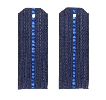 Погоны синие один голубой просвет (на пластике)
