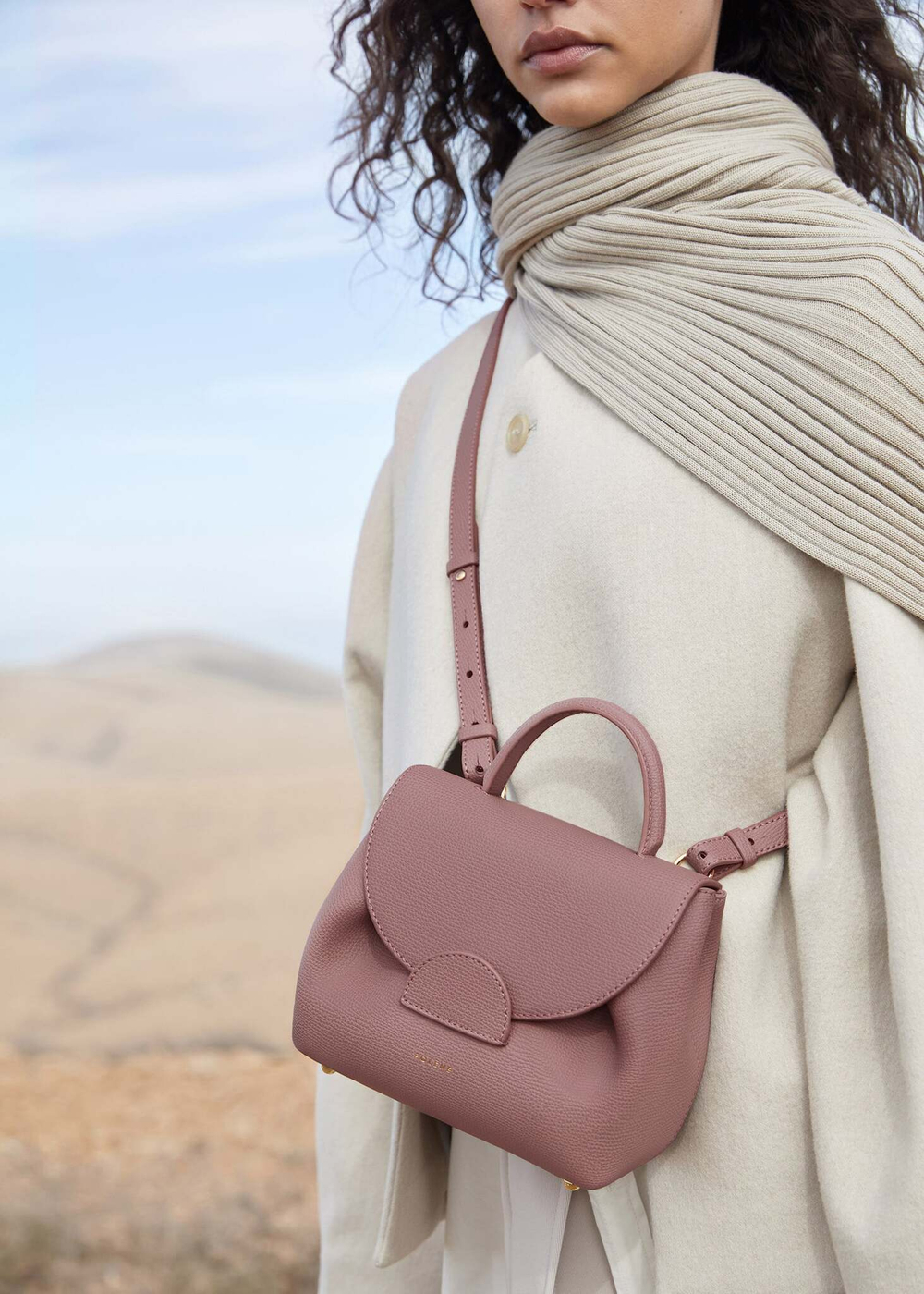 Сумка Polene Numéro Un Nano EDITION TEXTURED LILAC