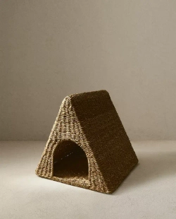 ZARA HOME ПЛЕТЕНЫЙ ДОМИК ДЛЯ ДОМАШНИХ ЖИВОТНЫХ, СВЕТЛО-БЕЖЕВЫЙ