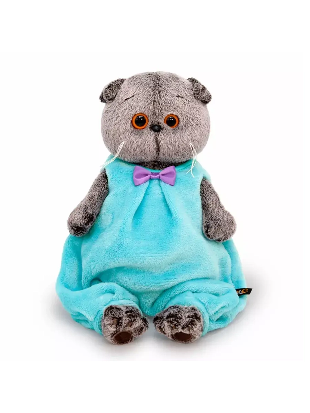 Мягкая игрушка Кот Басик в комбинезоне 19 см Ks19-199