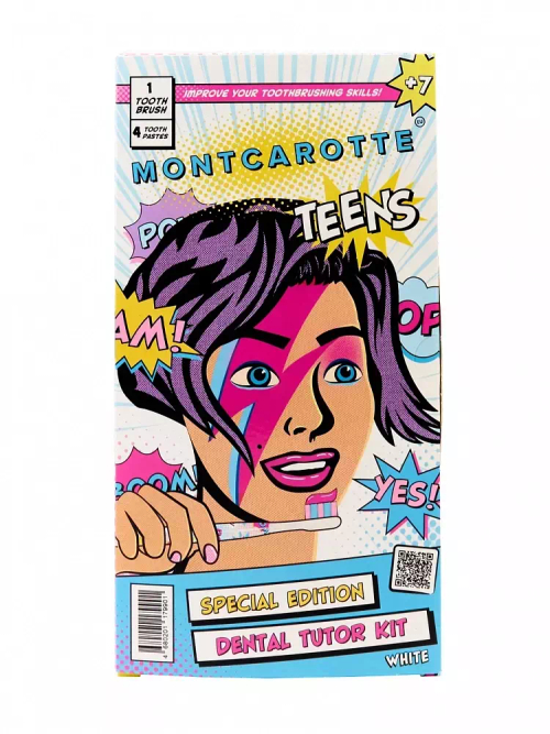 Montcarotte Teens dental Tutor kit white 7+ набор для обучения чистки зубов у подростков и детей 7+ белый
