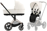 Коляска Cybex Priam IV Rosegold complete Cloud G Moon Black Plus Base G 3 в 1 Off White