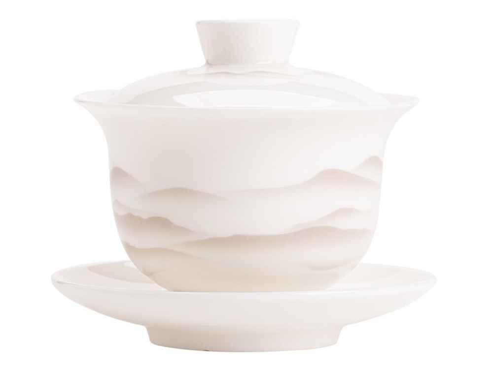 312129 Гайвань ДЮНА "Бараний жир", 180мл, фарфор белый