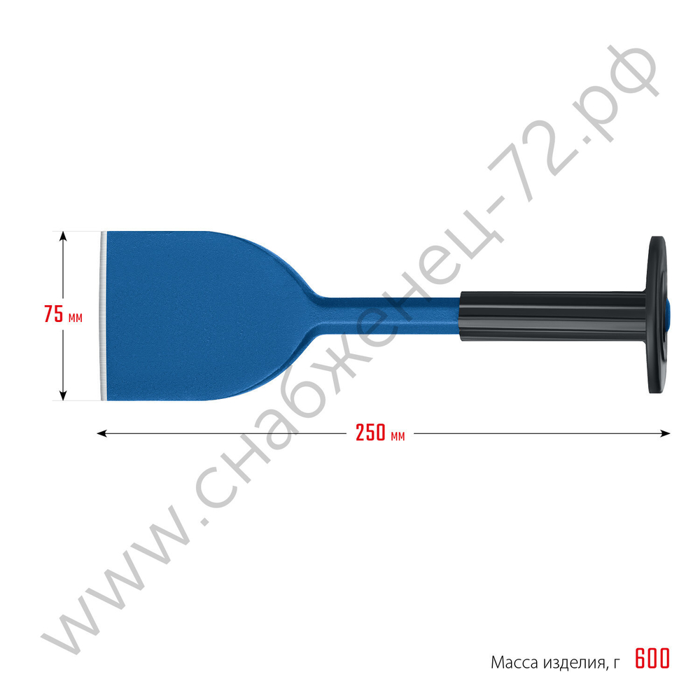 ЗУБР 75х250 мм, Зубило-конопатка с протектором, Профессионал (2123-75)