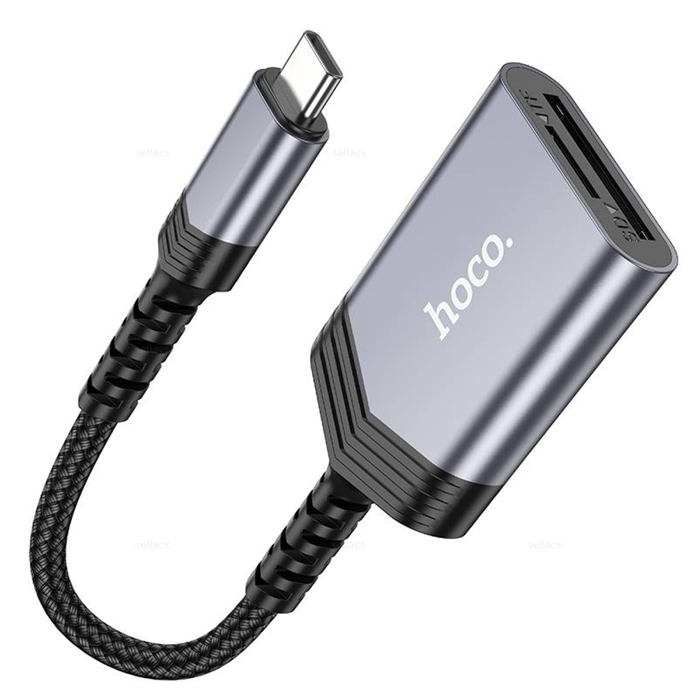Кардридер Hoco UA25 2-в-1 Type-C