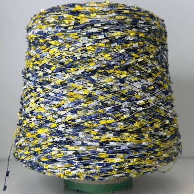 STRIZZOLINA - Di.Ve; вискоза, п/а; 500м/100гр; Мелкая травка фрагментами; цвет: бело-сине-желтая