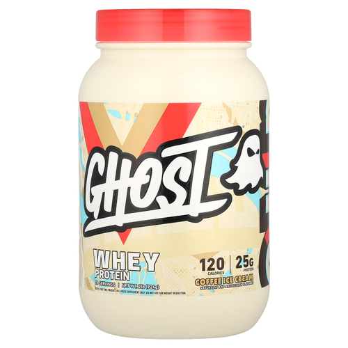 Ghost, Сывороточный протеин, кофейное мороженое, 924 г (2 фунта)