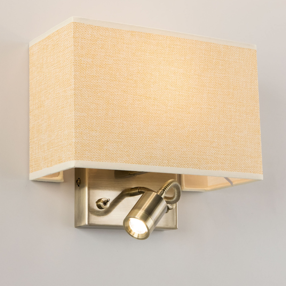 Citilux Декарт CL704303 Бра с бежевым абажуром и диммером