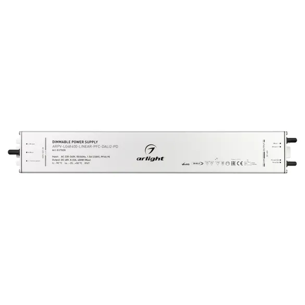 Блок питания ARPV-LG48400-LINEAR-PFC-DALI2-PD (48V, 8.3A, 400W) (Arlight, IP67 Металл, 5 лет) 037926