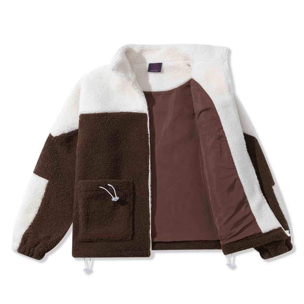 Куртка Ymkashix Furry Big Logo HTF белая/коричневая