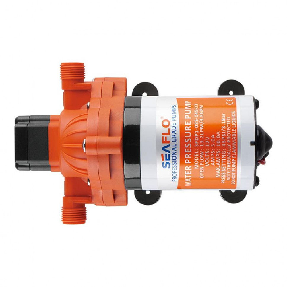 Автоматическая нагнетательная диафрагменная водяная помпа-насос SeaFlo, 13,2 л/мин 3,1 бар 12В