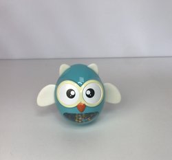 Погремушка Сова - неваляшка, цвет голубой (S-Y024-1)