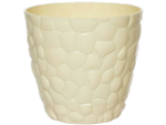 Кашпо Камешки 1,6л №1 слоновая кость