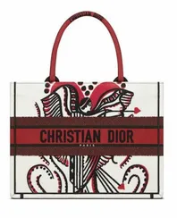 Сумка Dior Book Tote, модель среднего формата красный