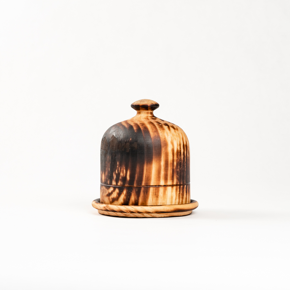 Масленка из дерева Сибирский Кедр для сливочного масла MS10