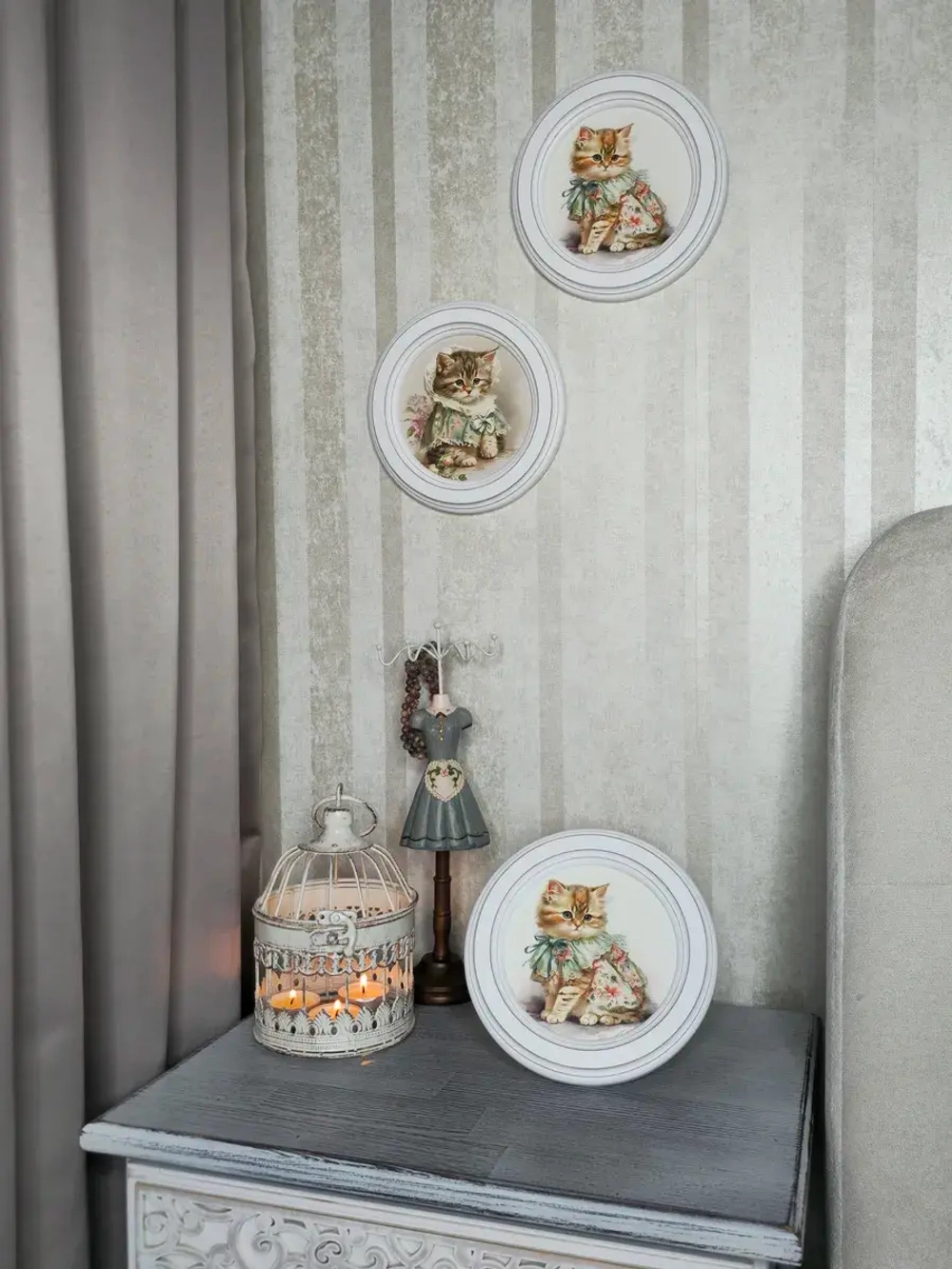 Картины на стену интерьерная на холсте 3 шт 17.5 см