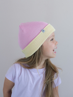 Шапка вязаная хлопковая ТВИНС(Груша, розовый)