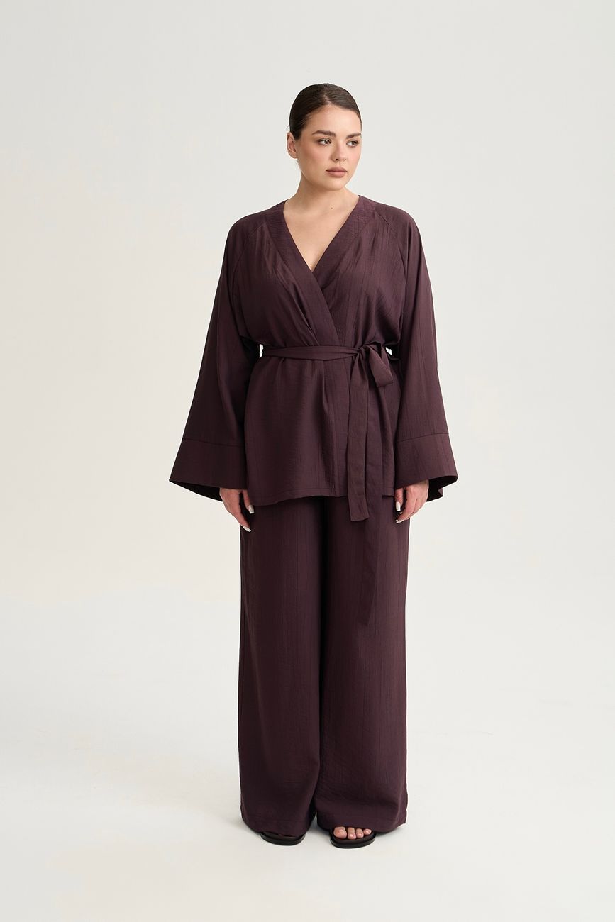 Кимоно из жатой вискозы, трюфель