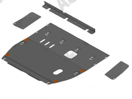 Защита ALFeco картера двигателя и кпп для JAC S7 2020- V-1,5T, усиленная (сталь 2 мм) арт.ALF5612st