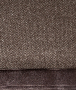 Плед-покрывало шерстяное 220x250 CO.BI. Tibet коричневое фото