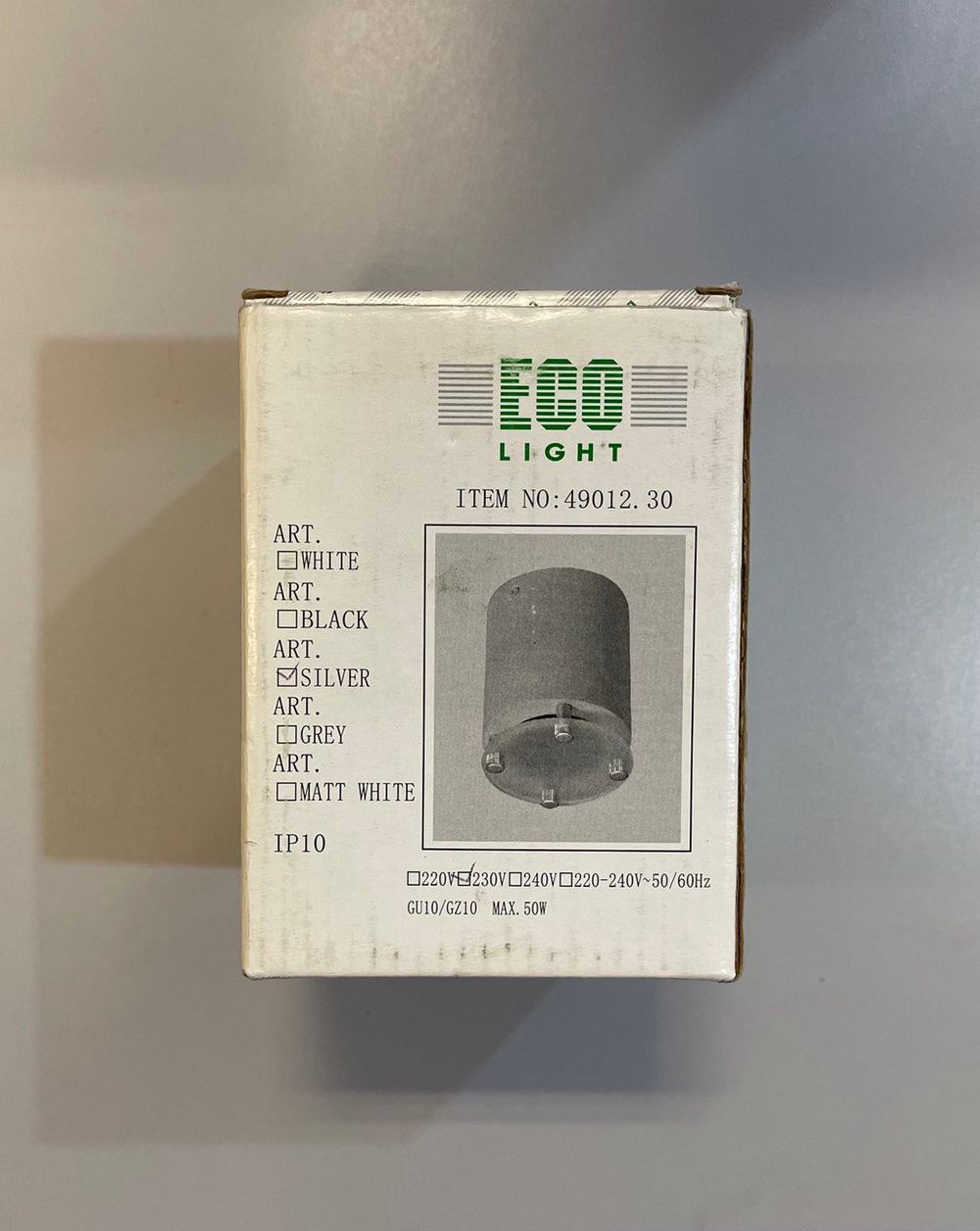 Светильник точечный Eco Light Group 49012.30, галогенный, GU10, 50Вт