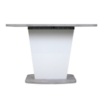 Стол кухонный обеденный раздвижной Цемент светлый/Белый Комфорт 110(145)х68х75 см