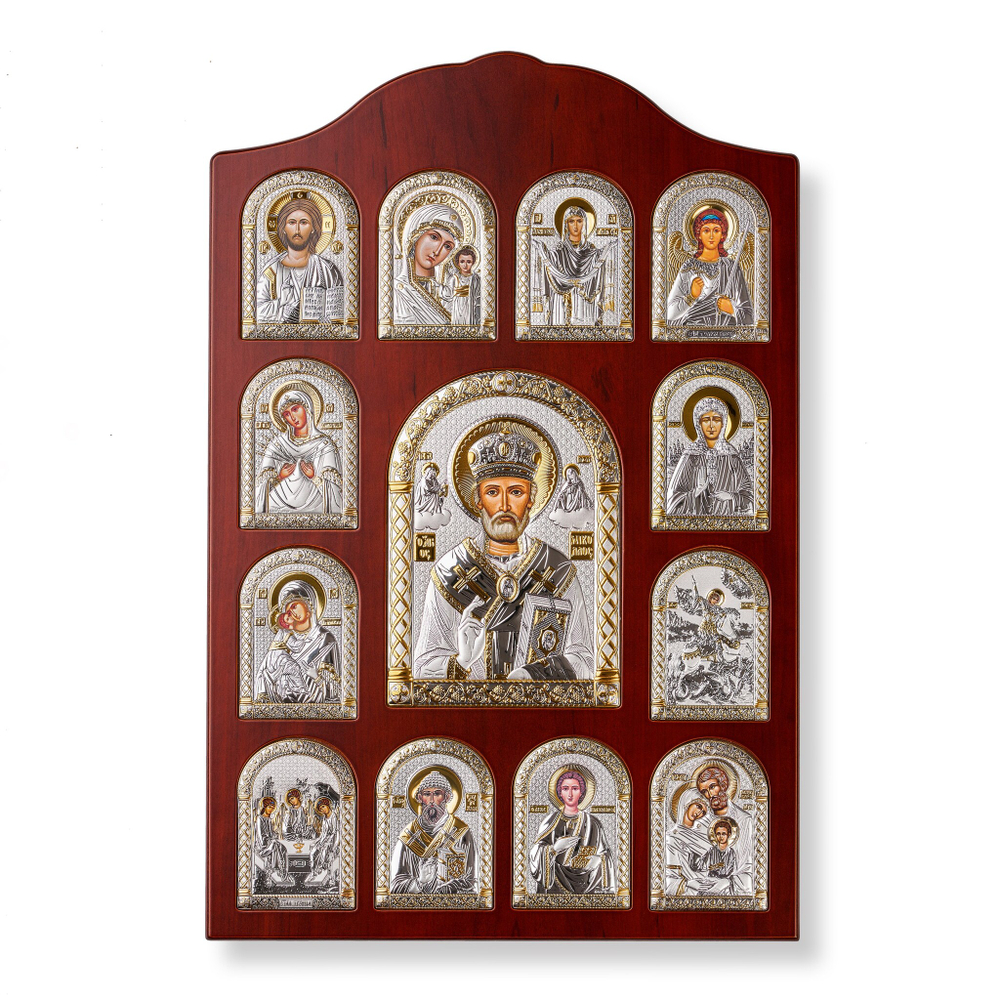 Николай Чудотворец, иконостас, красное дерево 365х550