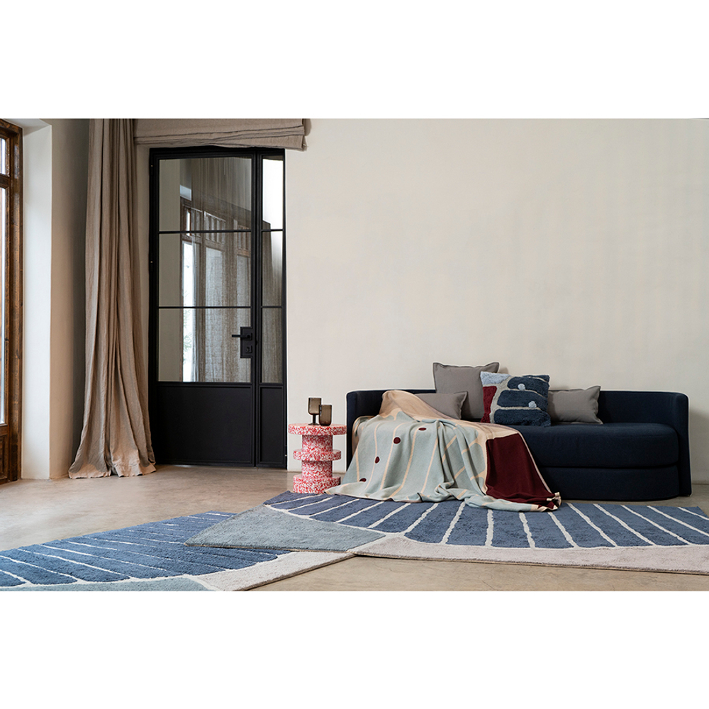 Чехол на подушку с рисунком tea plantation серо-синего цвета из коллекции terra, 45х45 см