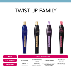 Bourjois Twist Up The Volume - Тушь для ресниц, увеличивающая объем с щеточкой 2 в 1 оттенок 23 Black, 8 ml