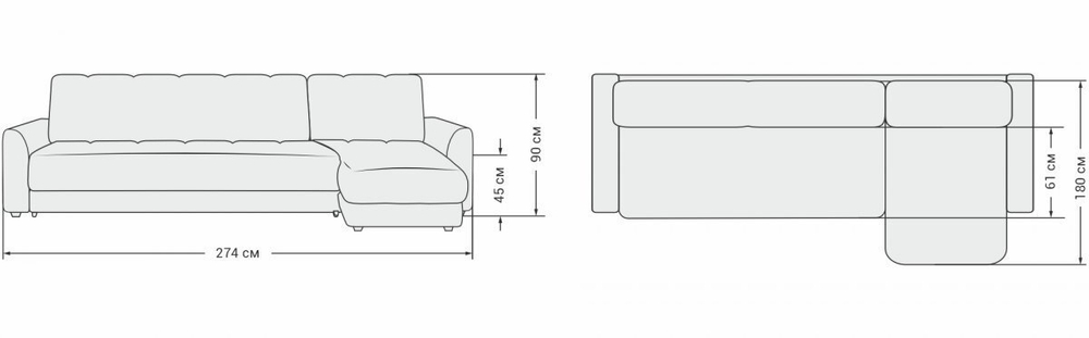 Угловой диван Босс Слип 160 Велюр Монолит серый