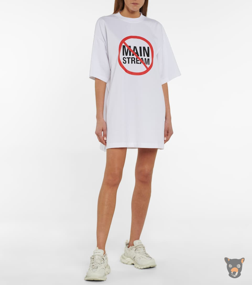 Футболка Vetements "Mainstream" белая