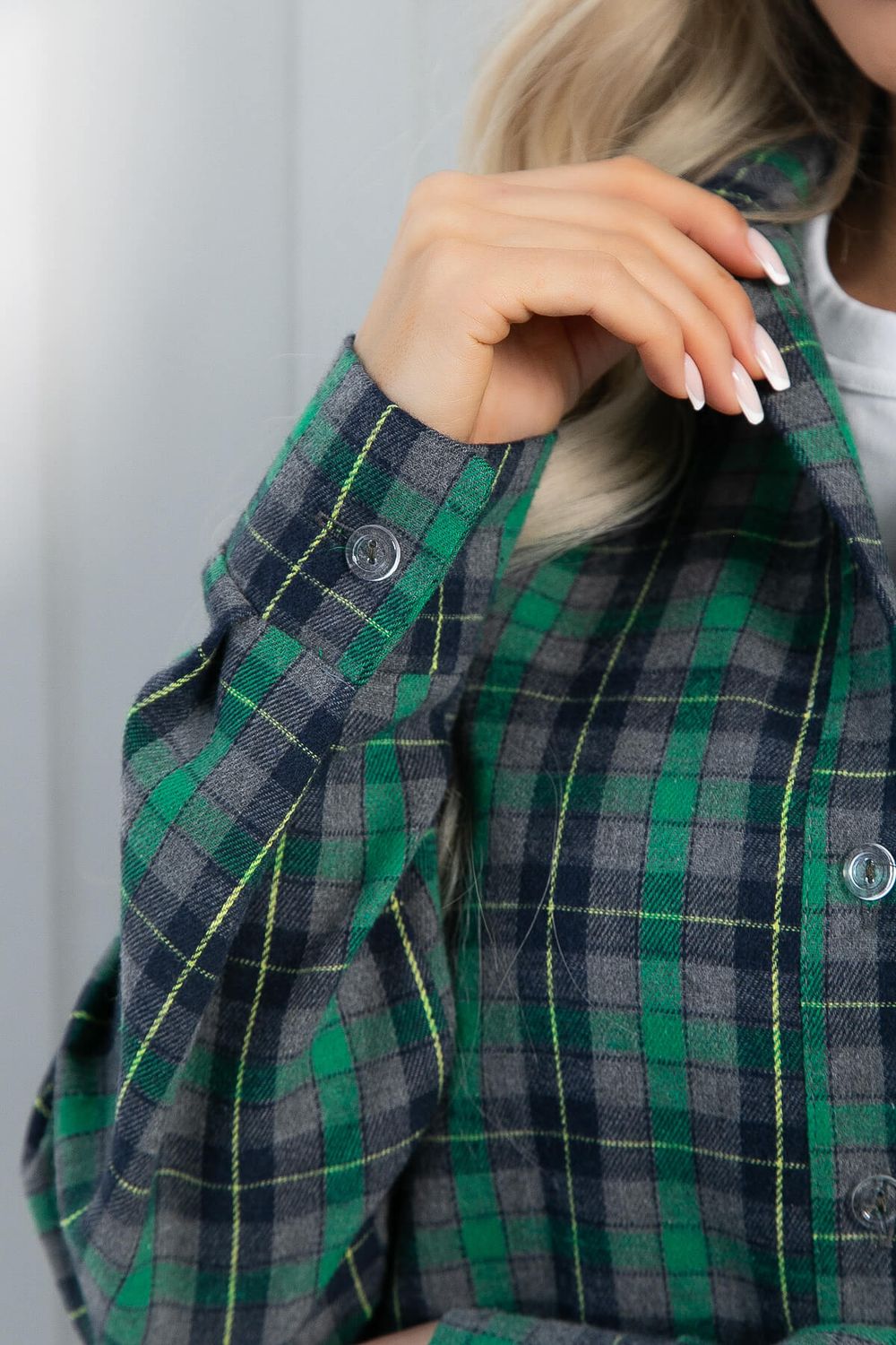 Рубашка Денни НЬЮ (серо-зеленая) Б12864-7М LT Collection