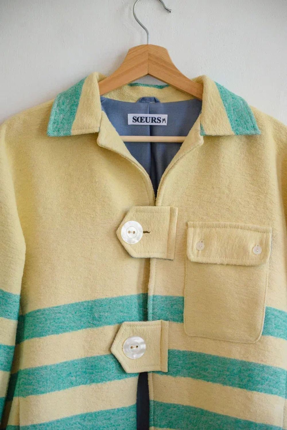 Куртка Soeurs с полосками желтая