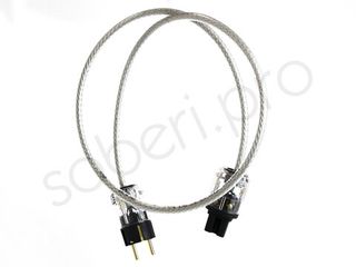 Силовой кабель питания 3х1.5+1.0 экранированный для аудиотехники, длина 1.1 метр