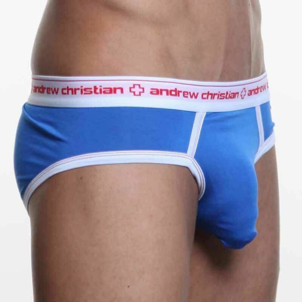 Мужские трусы брифы Andrew Christian Blue Almost Naked Sports Brief