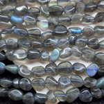 Лабрадор (лабрадорит), бусины свободная форма, галтовка, р-р 6-10мммм
