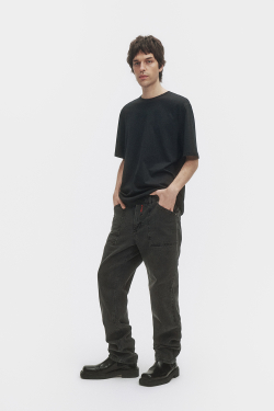 Джинсы прямые мужские серые Men Jeans Straight Grey