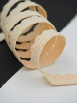 Резинка отделочная пион ажурная ширина 12 мм с учетом фестона